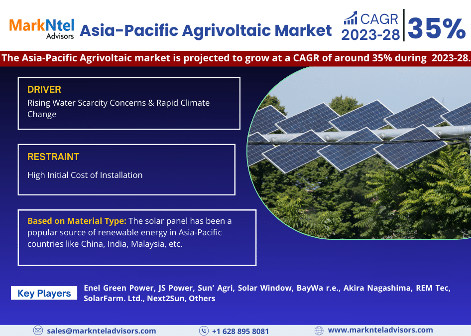 Asia-Pacific Agrivoltaic Market Analysis 2028 – Unveiling Size, Share, Growth, Trends, and Industry Insights