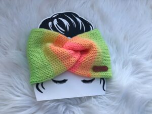 Retro Stripe Twisted Ear Warmer