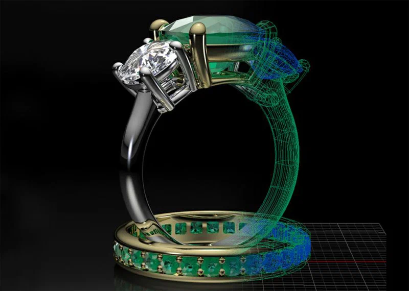 Get Jewellery Design CAD File in 3DM & STL Formats